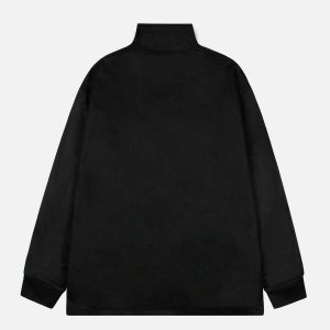 star rivet zip sweatshirt   edgy multi pocket design 8493