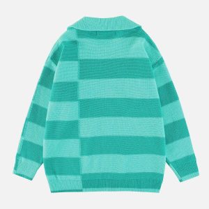 striped halfzip sweater dynamic & youthful streetwear 4833
