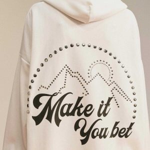 sunshine mountain hoodie youthful letter foam design 5558