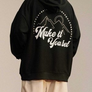 sunshine mountain hoodie youthful letter foam design 8927
