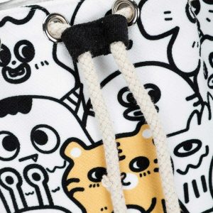 tiger print canvas bag edgy & vibrant streetwear 4918