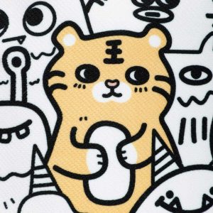 tiger print canvas bag edgy & vibrant streetwear 5738