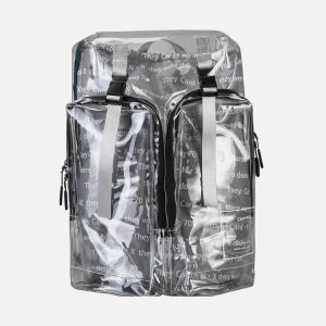transparent pvc backpack   chic & youthful urban style 2937