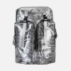 transparent pvc backpack with reflective detail youthful chic 7557