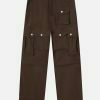 trendy button cargo pants multi pocket urban fit 7823