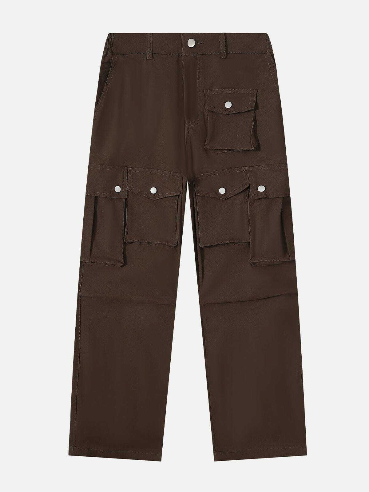 trendy button cargo pants multi pocket urban fit 7823