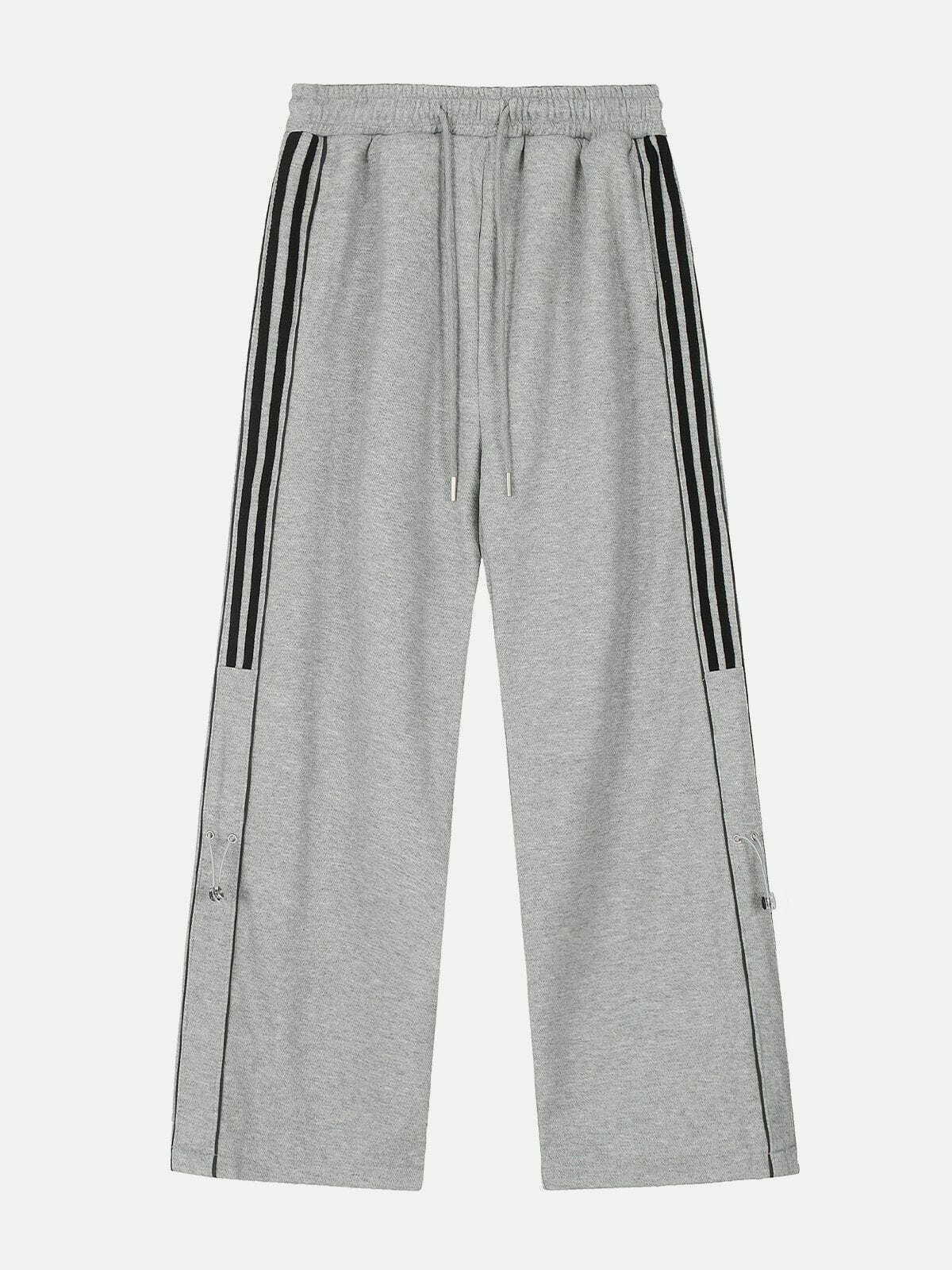 trendy drawstring stripe sweatpants   urban chic comfort 8141