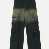 trendy gradient jeans multi pocket & straight leg fit 2921