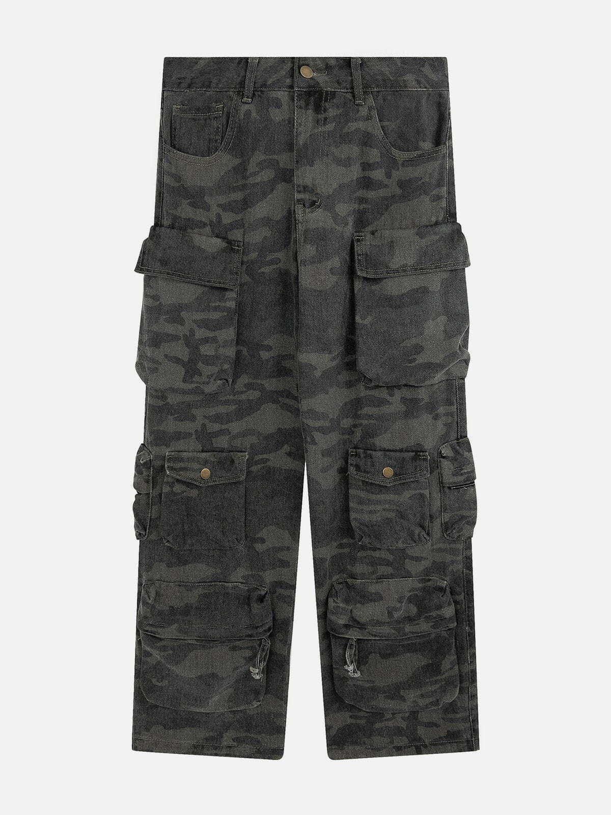 trendy multi pocket camo cargo pants urban appeal 2626