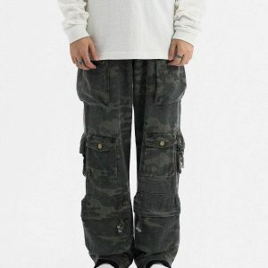 trendy multi pocket camo cargo pants urban appeal 2650