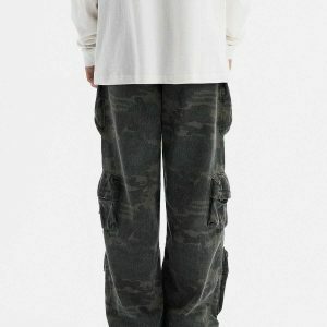 trendy multi pocket camo cargo pants urban appeal 3134