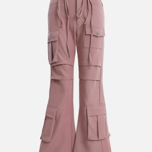 trendy multi pocket cargo pants bootcut & urban fit 7816