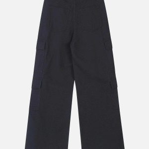 trendy multi pocket cargo pants solid & urban fit 8378