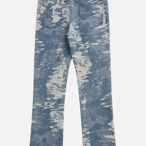 trendy slit wash jeans dynamic & youthful style 2655
