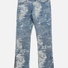 trendy slit wash jeans dynamic & youthful style 7686