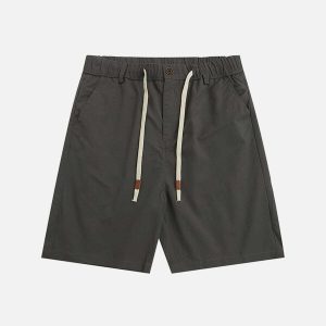 trendy solid cargo shorts with drawstring   urban chic 2002