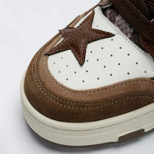 trendy starry denim skate shoes   urban all match design 6320