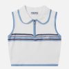 trendy striped polo tank top   chic & youthful appeal 8257