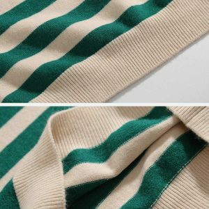 trendy striped sweater vest color block urban appeal 7226