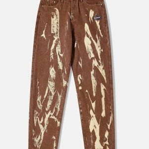 trendy tie dye washed pants youthful streetwear vibe 5658