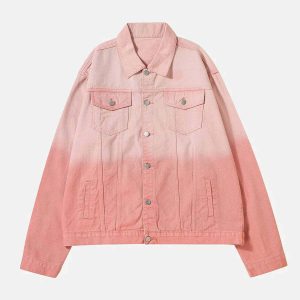 trendy tie dye denim jacket gradient & youthful appeal 5374