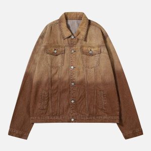 trendy tie dye denim jacket gradient & youthful appeal 5551