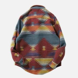trendy tie dye plaid shirt youthful long sleeve design 8736