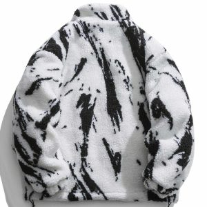 trendy tie dye sherpa coat winter warmth & style 4348