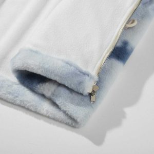 trendy tie dye sherpa coat winter warmth & style 8216