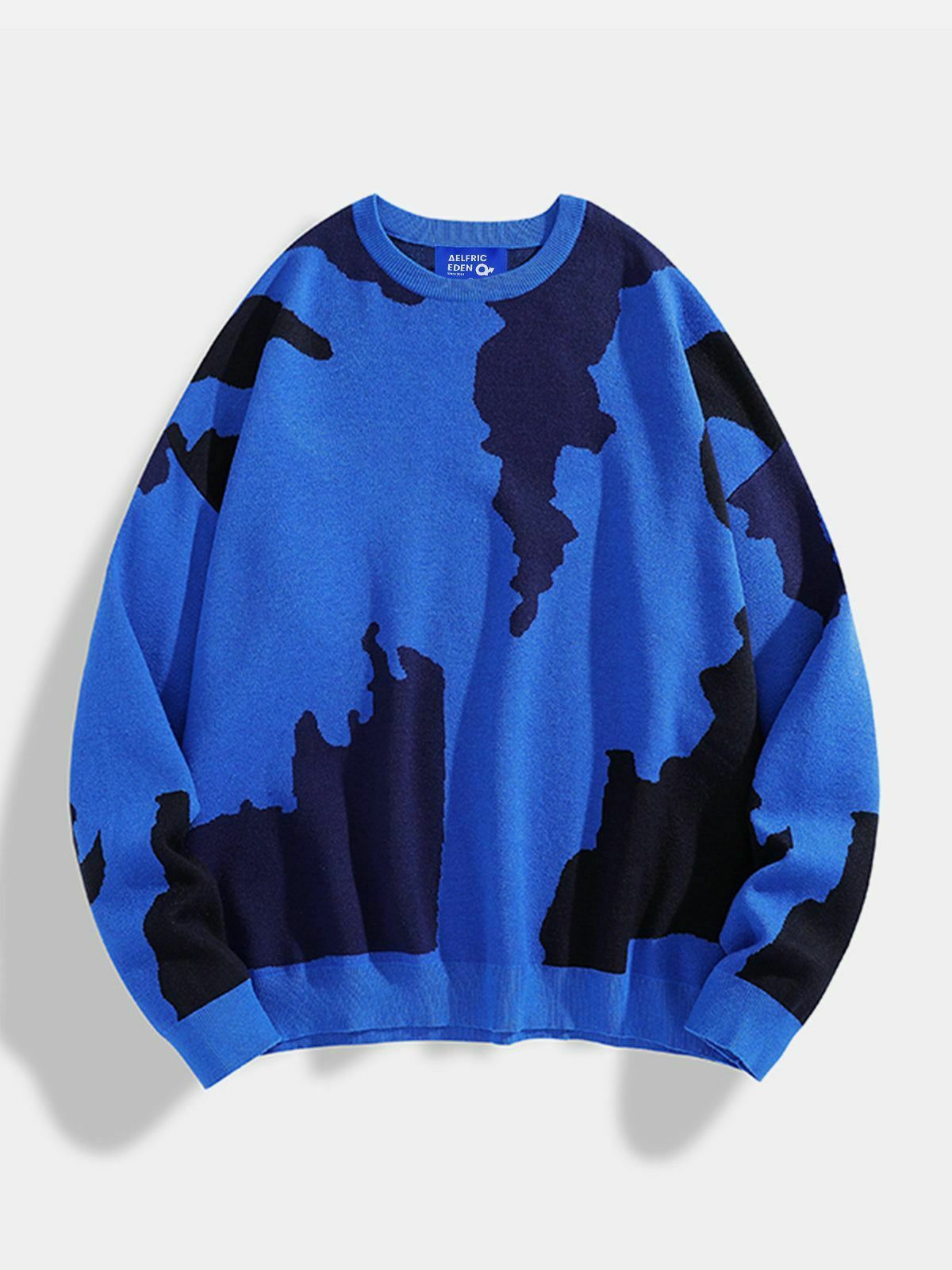 urban camo block sweater   edgy & trending streetwear 7114