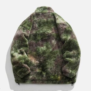 urban camo sherpa pullover cozy & edgy winter essential 5034
