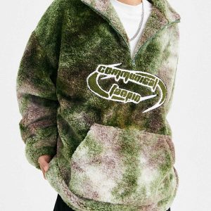 urban camo sherpa pullover cozy & edgy winter essential 6514