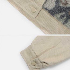 urban camo stitch sherpa coat   exclusive & cozy design 6923