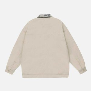 urban camo stitch sherpa coat   exclusive & cozy design 7235