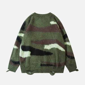 urban camo sweater   youthful & dynamic streetwear choice 3140