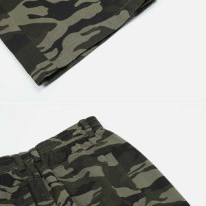 urban camo trousers with sleek slit design youthful edge 2737