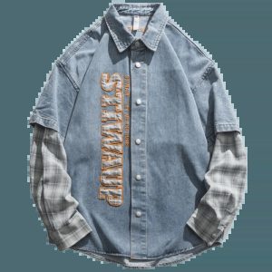 urban chic denim shirt   custom stiwaup design 4582