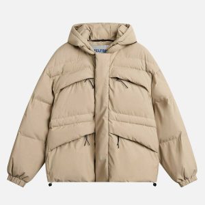 urban chic detachable hood coat   sleek & trendy design 4789