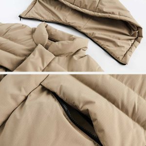 urban chic detachable hood coat   sleek & trendy design 8940