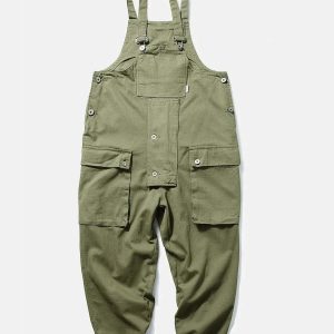urban chic large pocket overalls   sleek & trendy design 3555