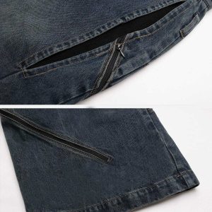 urban chic multi zipper jeans   trendy y2k aesthetic 2940