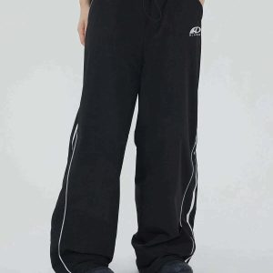urban chic side zippered sweatpants sleek & trendy fit 5443