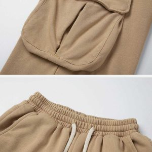 urban drawstring pants with multiple pockets   sleek & functional 1118