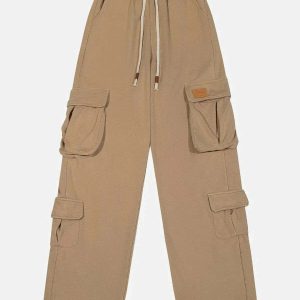 urban drawstring pants with multiple pockets   sleek & functional 2421