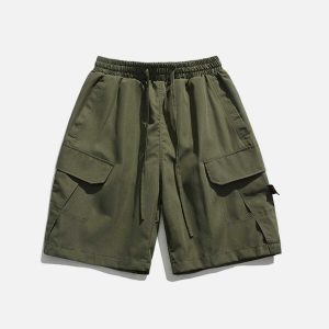 urban frieze cargo shorts with large pockets   trendy fit 8707