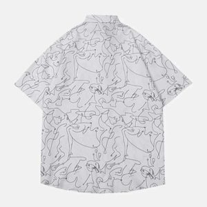 urban graffiti short sleeve shirt   youthful & dynamic style 6617