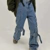 urban hip hop jeans with straps   sleek & trendy design 4773