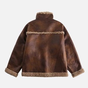 urban patchwork sherpa jacket   chic & cozy streetwear 5821