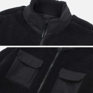 urban sherpa cargo coat with pockets   winter essential 5979