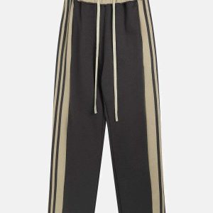 urban side stripe sweatpants   sleek & youthful streetwear 2375
